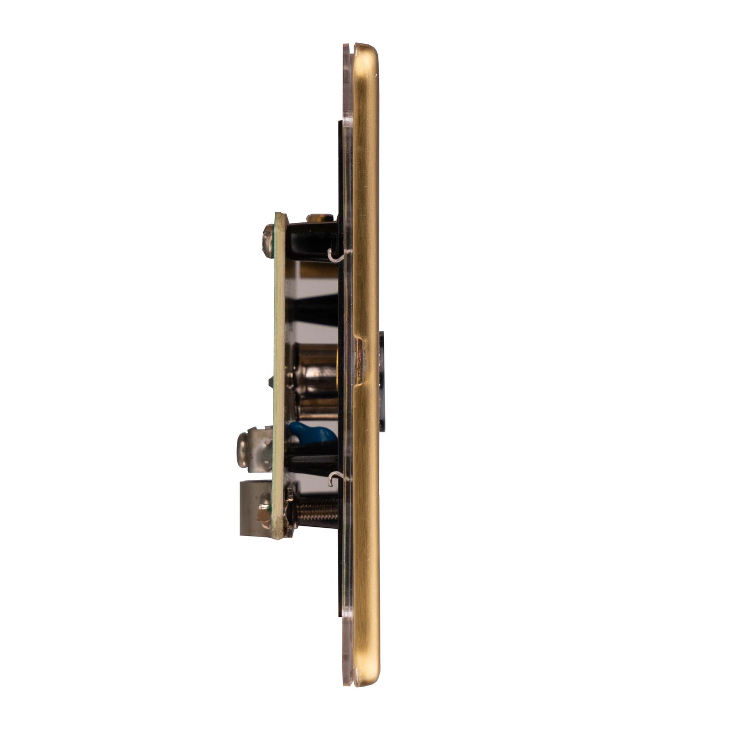 Concealed 3mm 1 Gang Tv Socket - Satin Brass