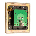 Concealed 3mm 1 Gang Tv Socket - Satin Brass
