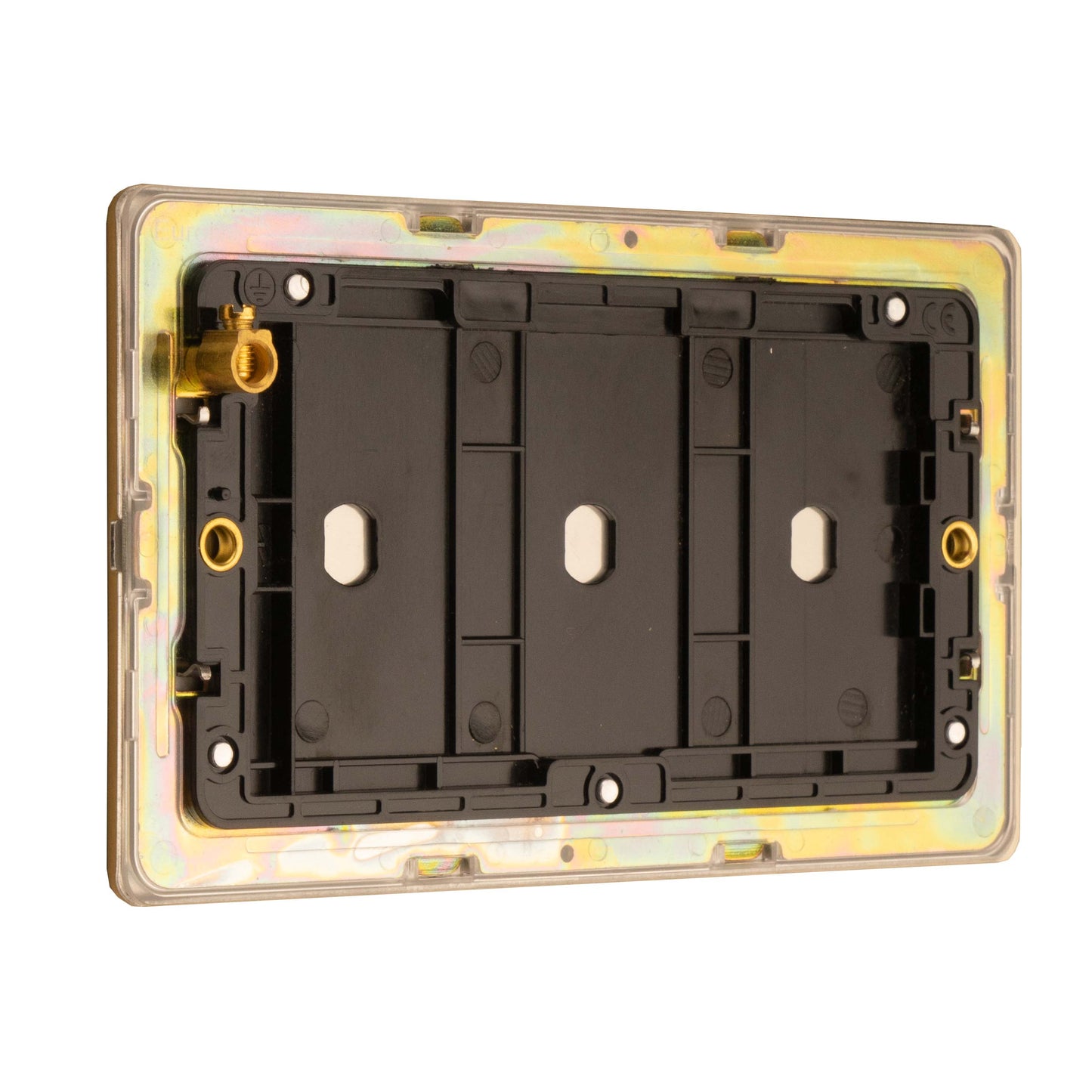 Stainless steel Double Blank Plate - Satin Brass