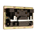 Concealed 3mm 2 Gang 13Amp Switched Socket With Usb - Satin Brass