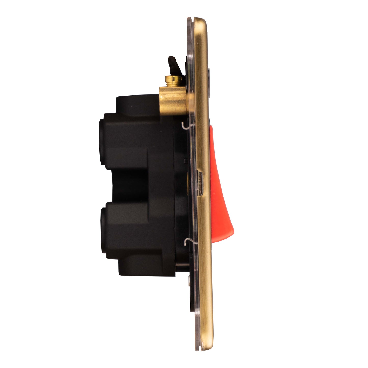 Stainless steel 45Amp Switch With Neon Indicator - Satin Brass