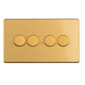 4 Gang Dimmer - Satin brass