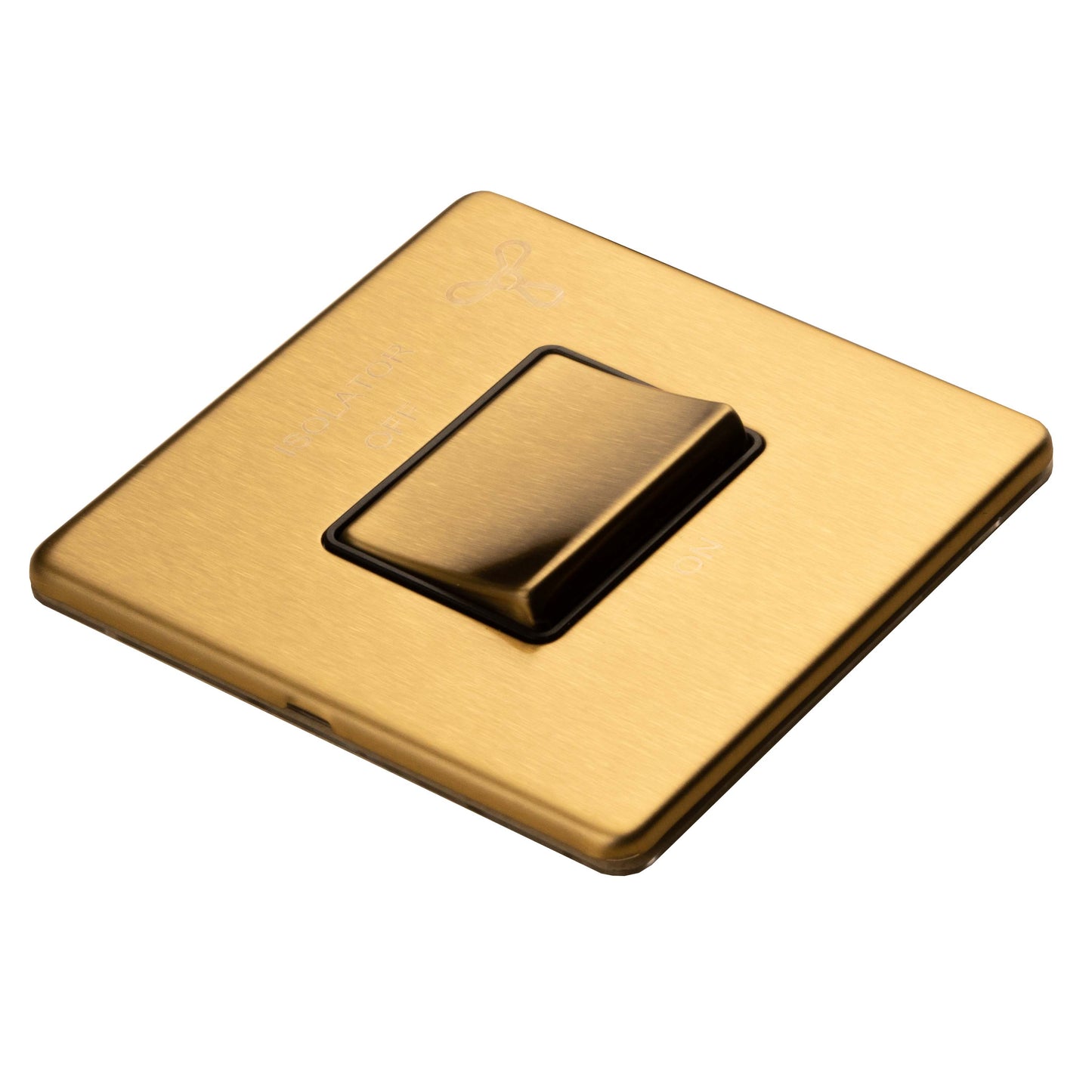 Concealed 3mm 6Amp Fan Isolator Switch - Satin Brass