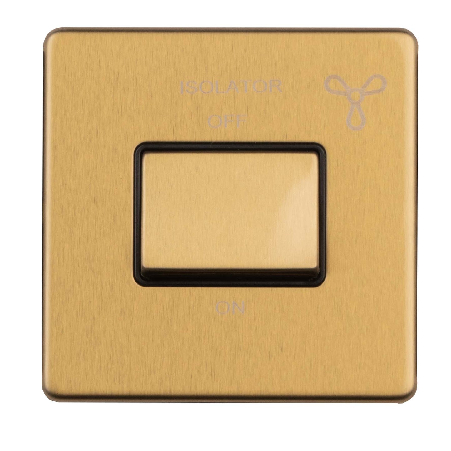 Stainless steel Fan Switch - Satin Brass
