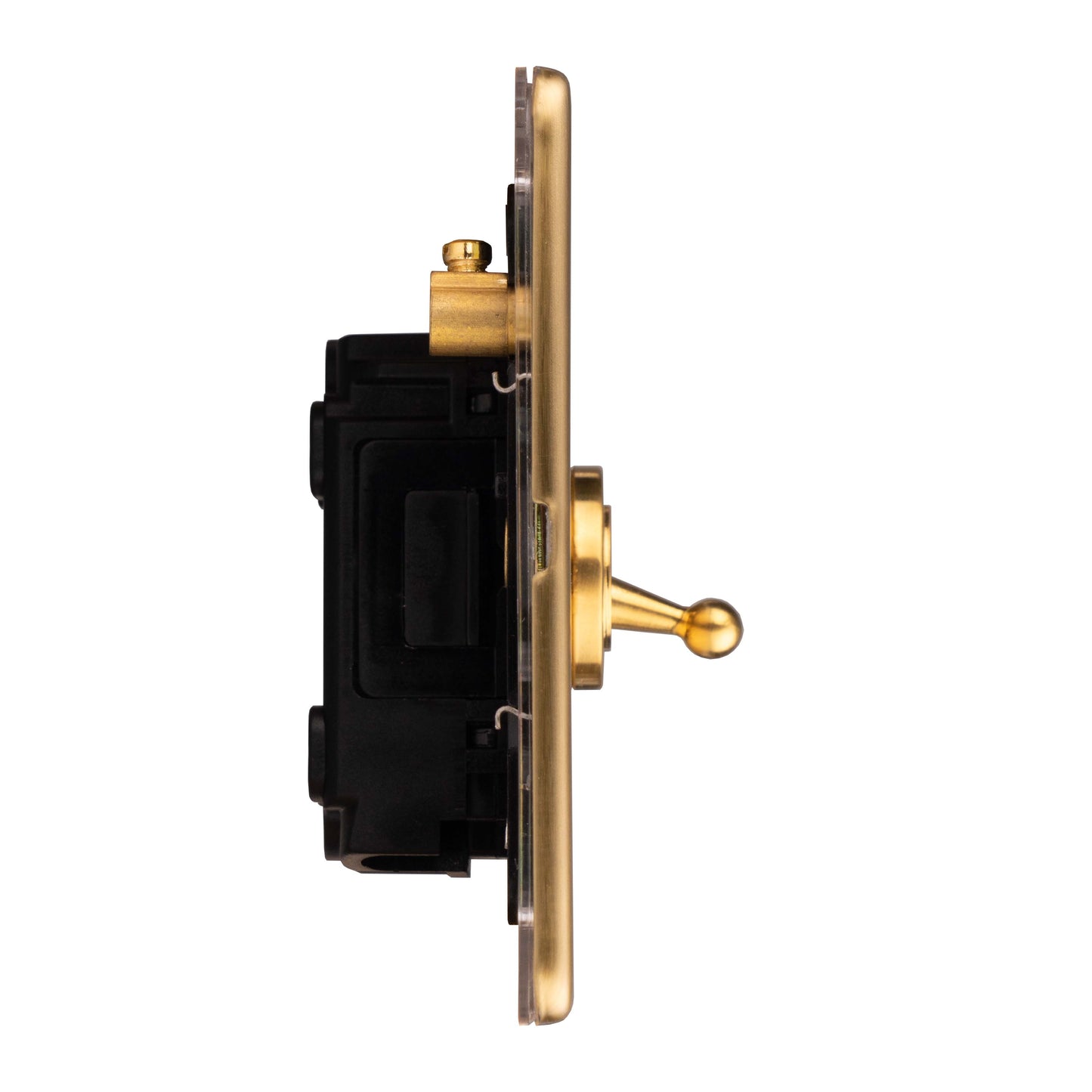 Concealed 3mm 1 Gang 2 Way Toggle Switch - Satin Brass