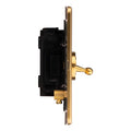 Concealed 3mm 2 Gang 2 Way Toggle Switch - Satin Brass