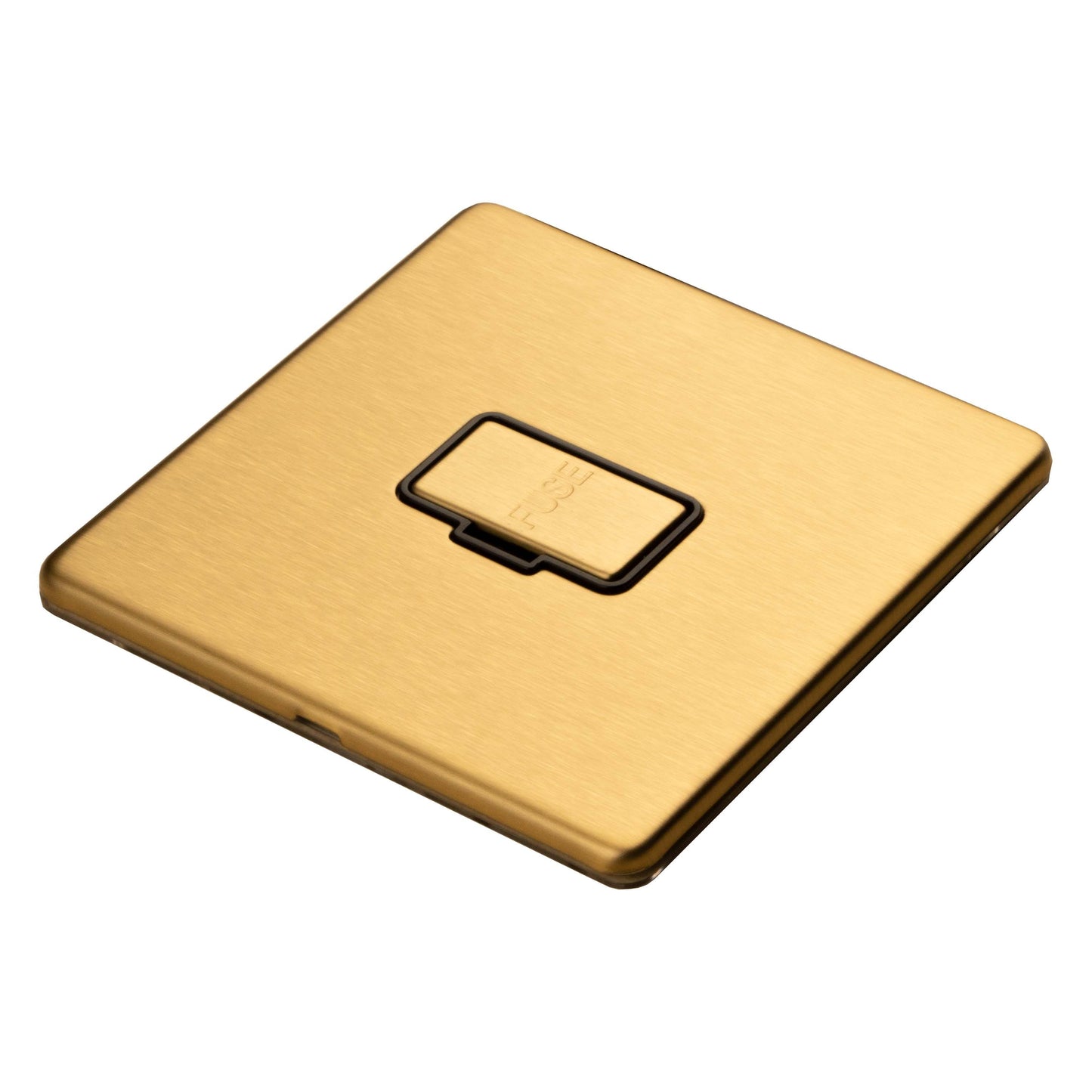 Concealed 3mm 13Amp Un-Switched Fuse Spur - Satin Brass