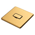 Concealed 3mm 13Amp Un-Switched Fuse Spur - Satin Brass