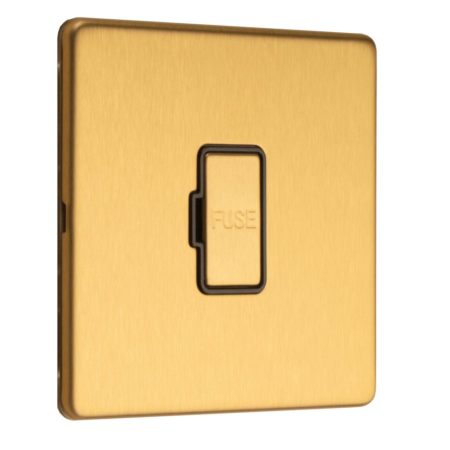Stainless steel Unswitched Fuse Spur - Satin Brass