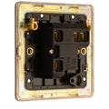 Concealed 3mm 13Amp Un-Switched Fuse Spur - Satin Brass