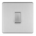 Concealed 3mm 1 Gang 10Amp 2Way Switch - Stainless Steel