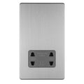 Concealed 3mm 3 Gang Shaver Socket 230/115V - Stainless Steel