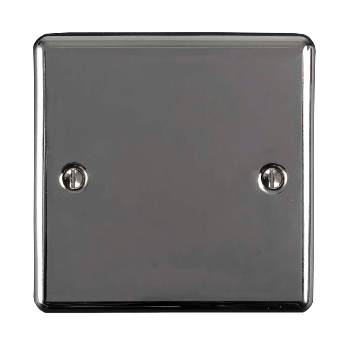 Enhance Decorative Single Blank Plate - Black Nickel