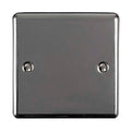 Enhance Decorative Single Blank Plate - Black Nickel