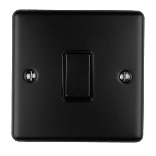 Enhance Decorative 1 Gang Switch - Matt Black