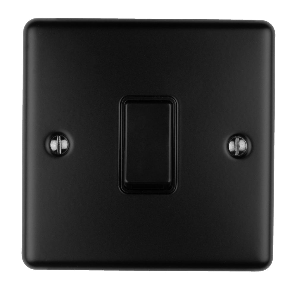 Enhance Decorative 1 Gang Switch - Matt Black