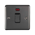 Enhance Decorative 20Amp Switch With Neon Indicator - Black Nickel