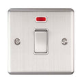 Enhance Decorative 20Amp Switch With Neon Indicator - Satin Stainless