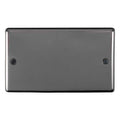 Enhance Decorative Double Blank Plate - Black Nickel