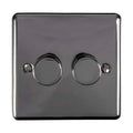 Enhance Decorative 2 Gang Dimmer - Black Nickel