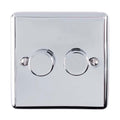 Enhance Decorative 2 Gang Dimmer - Polished Chrome