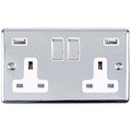 Enhance Decorative 2 Gang Usb Socket - Polished Chrome
