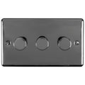 Enhance Decorative 3 Gang Dimmer - Black Nickel