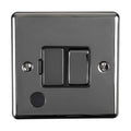 Enhance Decorative Switched Fuse Spur With Flex Outlet - Black Nickel
