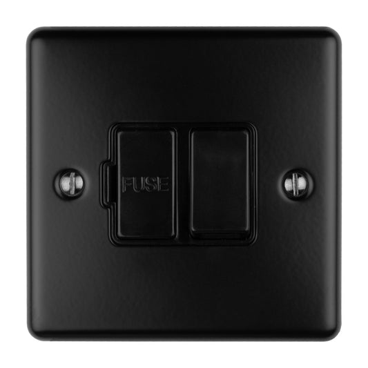 Enhance Decorative Switched Fuse Spur - Matt Black