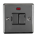 Enhance Decorative Switched Fuse Spur With Neon Indicator - Black Nickel