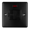 Enhance Decorative Switched Fuse Spur With Neon Indicator - Matt Black