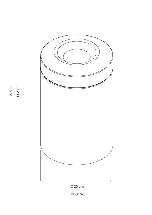 Ecoline Polished Stainless 7 Ltr Fire Resistant Waste Bin