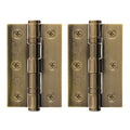 Solid Brass Door Knobs - Beehive Antique Brass (Pair) | Thumbturns & Latches