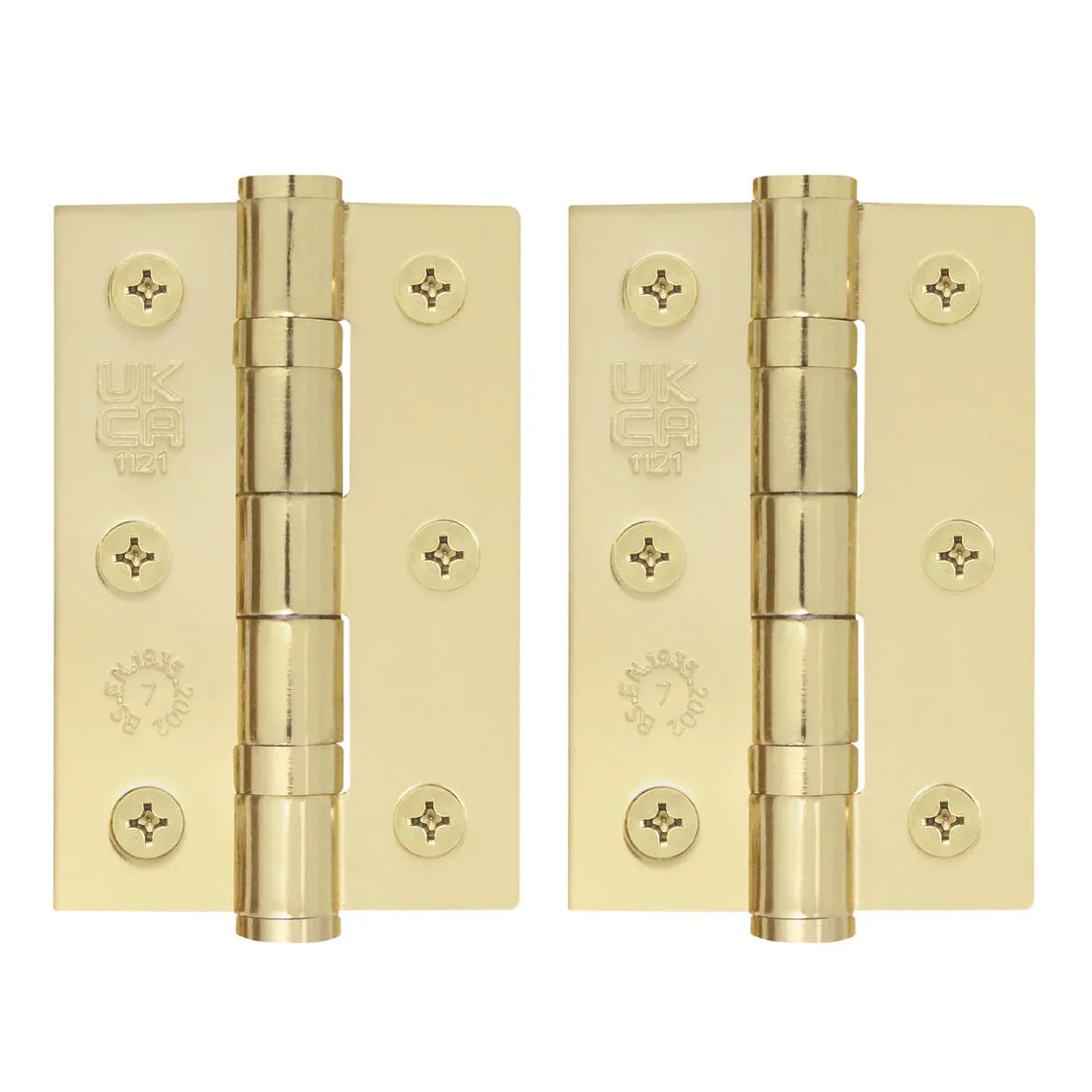 Fire Door Hinges - 3 Inch / 76mm - Grade 7 Ball Bearing (Pair)