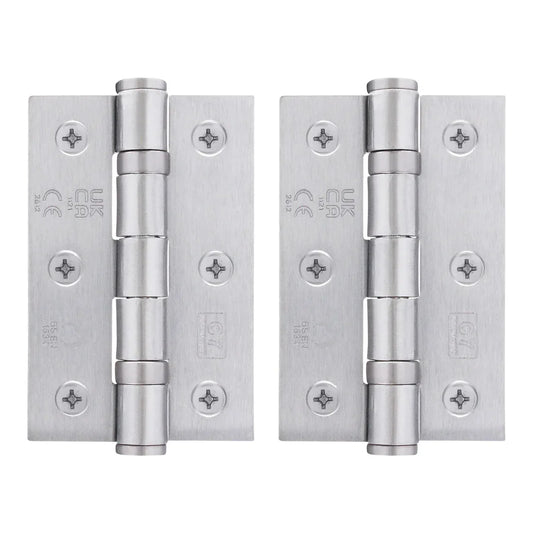Fire Door Hinges - 3 Inch / 76mm - Grade 7 Ball Bearing (Pair)