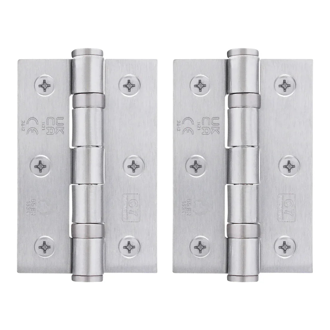 Fire Door Hinges - 3 Inch / 76mm - Grade 7 Ball Bearing (Pair)