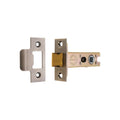Spira Brass Heavy-Duty Double-Sprung Tubular Latch in satin brass, measuring 76mm, features a brass bolt and stainless steel strike plate, designed for secure door operation.