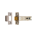 Spira Brass Heavy-Duty Double-Sprung Tubular Latch in satin brass finish, measuring 76mm, includes the latch mechanism and strike plate, made for enhanced durability and functionality.