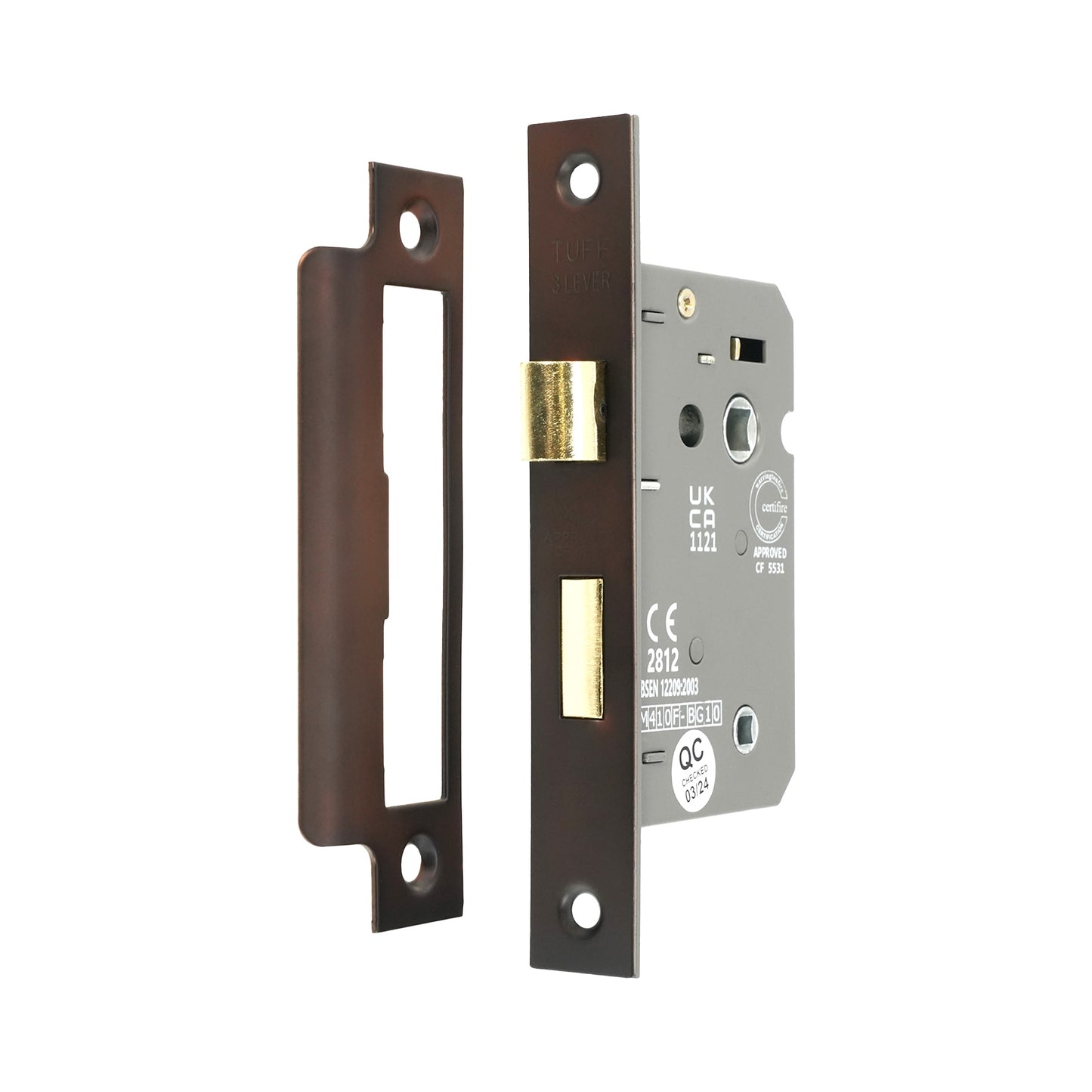 CE 3 Lever Bathroom Lock – FD60 Fire Rated