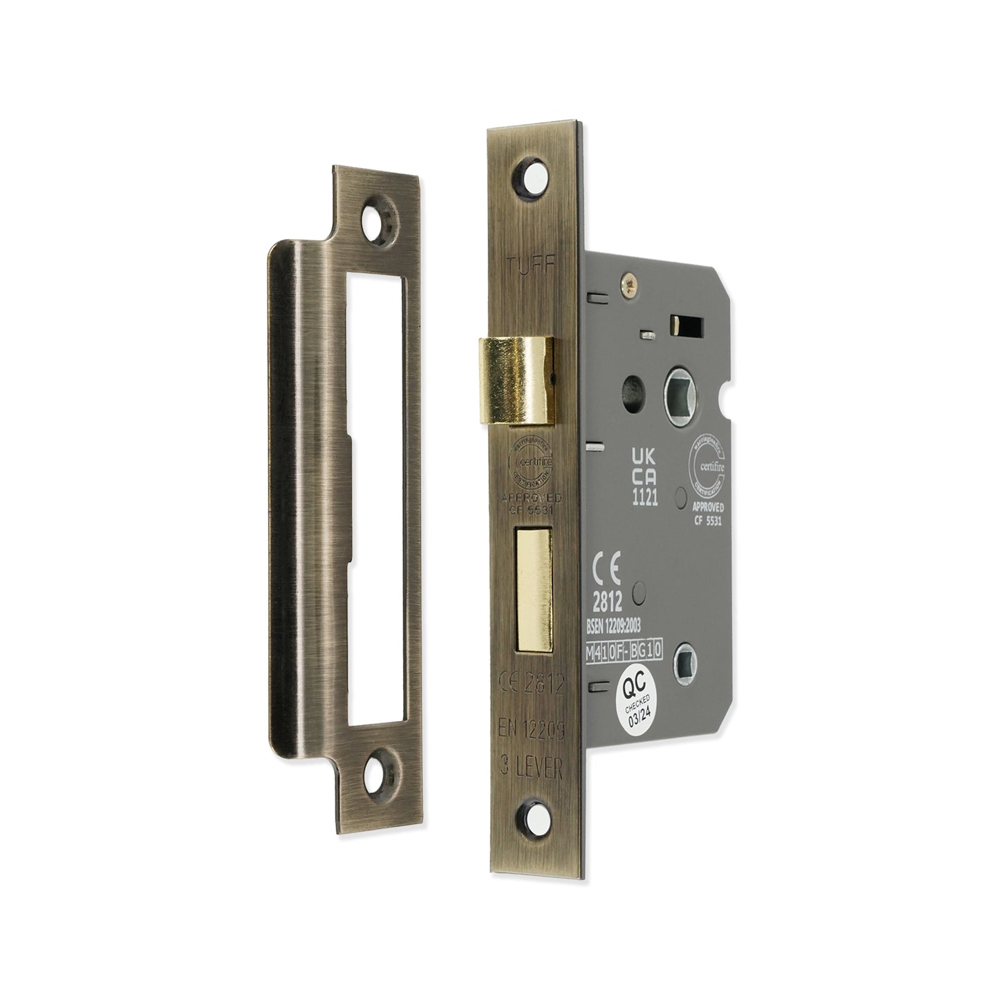 CE 3 Lever Bathroom Lock – FD60 Fire Rated