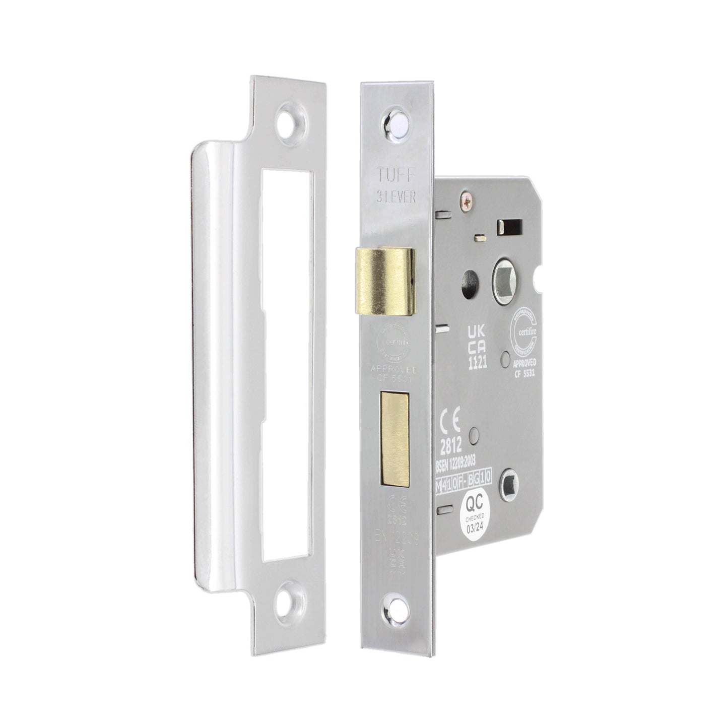 CE 3 Lever Bathroom Lock – FD60 Fire Rated