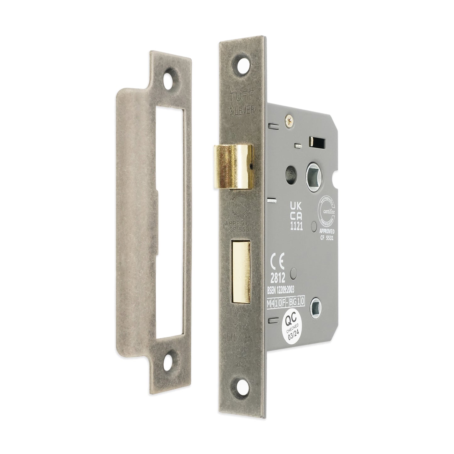 CE 3 Lever Bathroom Lock – FD60 Fire Rated