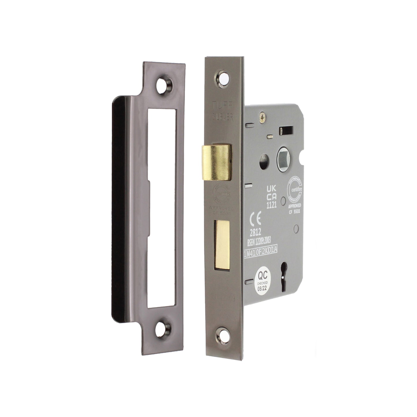 3″ CE 3 Lever Mortice Sash Lock FD60