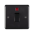 Stainless steel 20Amp Switch With Neon Indicator - Matt Black