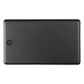 Stainless steel Double Blank Plate - Matt Black