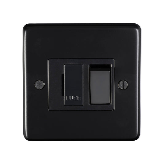 Stainless steel Switched Fuse Spur - Matt Black