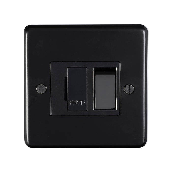 Stainless steel Switched Fuse Spur - Matt Black
