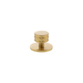 Millhouse Brass Chrysler Diamond Round Cabinet Knob Handle on Backplate