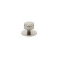 Millhouse Brass Chrysler Diamond Round Cabinet Knob Handle on Backplate