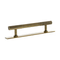 Millhouse Brass Chrysler Diamond T-Bar Cabinet Pull Handle on Backplate 128mm